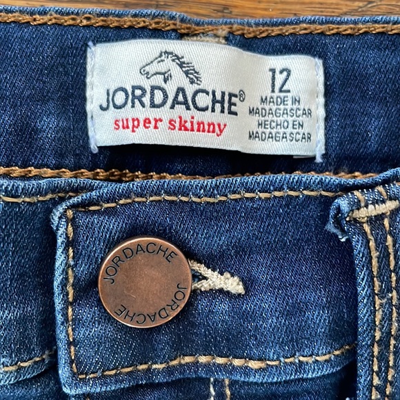 Jordache Jeans Super Skinny Medium Wash Denim Jeggings Size 12 - Picture 3 of 3